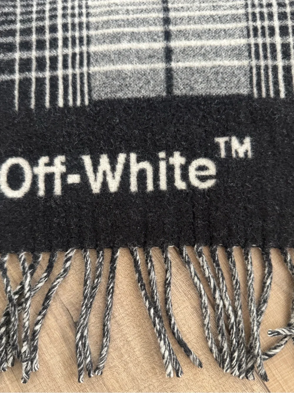 Off-White c/o Virgil Abloh Main Label 2013 Plaid Fringe Scarf